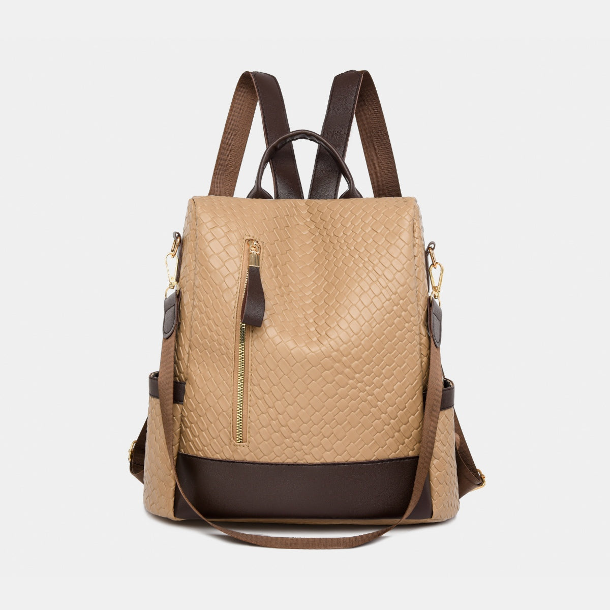 Leather Backpack Bag - Tan / One Size