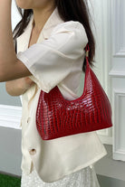 Leather Stone Texture Shoulder Bag