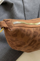 Leather Strap Suede Shoulder Bag