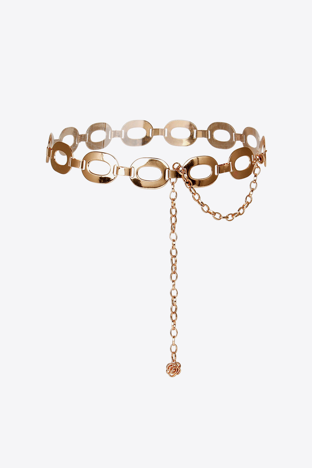 Lobster Clasp Ferroalloy Belt - Gold / One Size