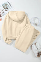 Long Sleeve Hooded Top and Pants Active Set