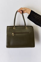 Medium Leather Handbag w Back Pocket