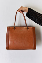 Medium Leather Handbag w Back Pocket