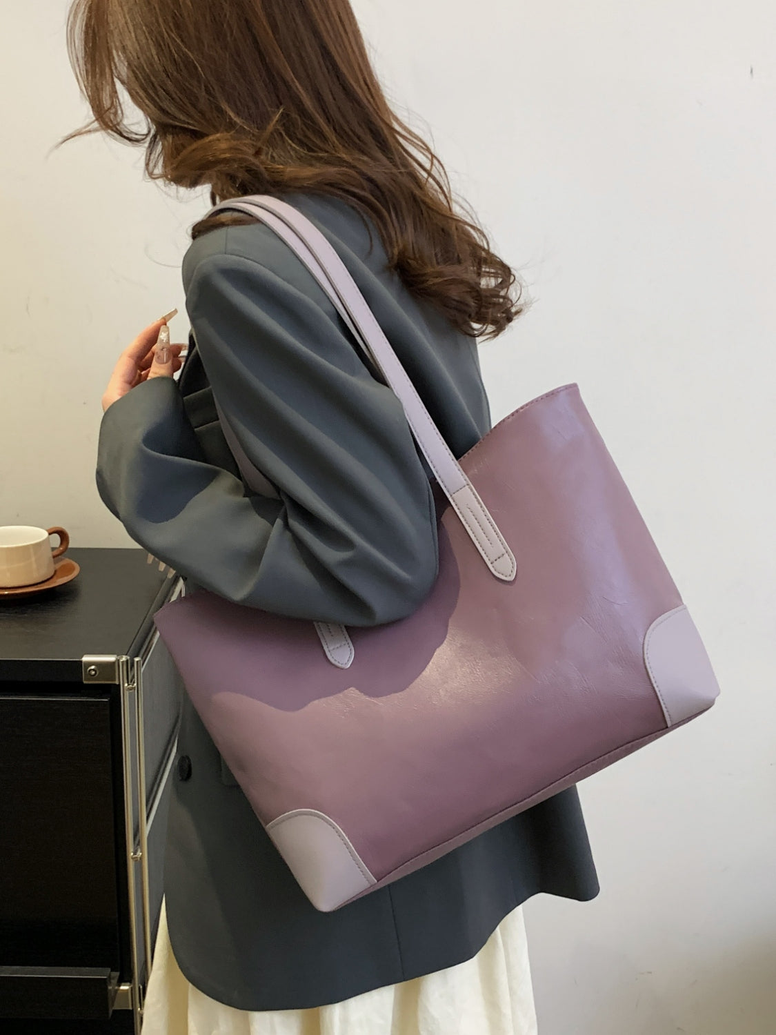 Medium Leather Tote Bag