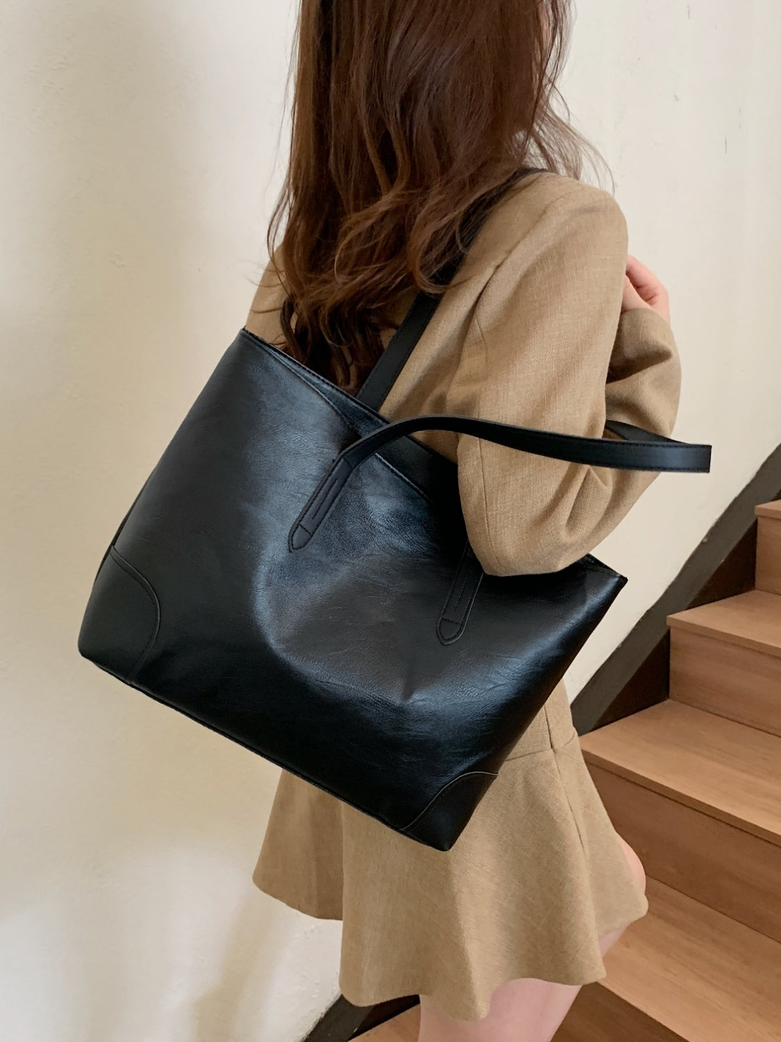 Medium Leather Tote Bag