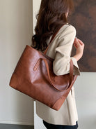 Medium Leather Tote Bag