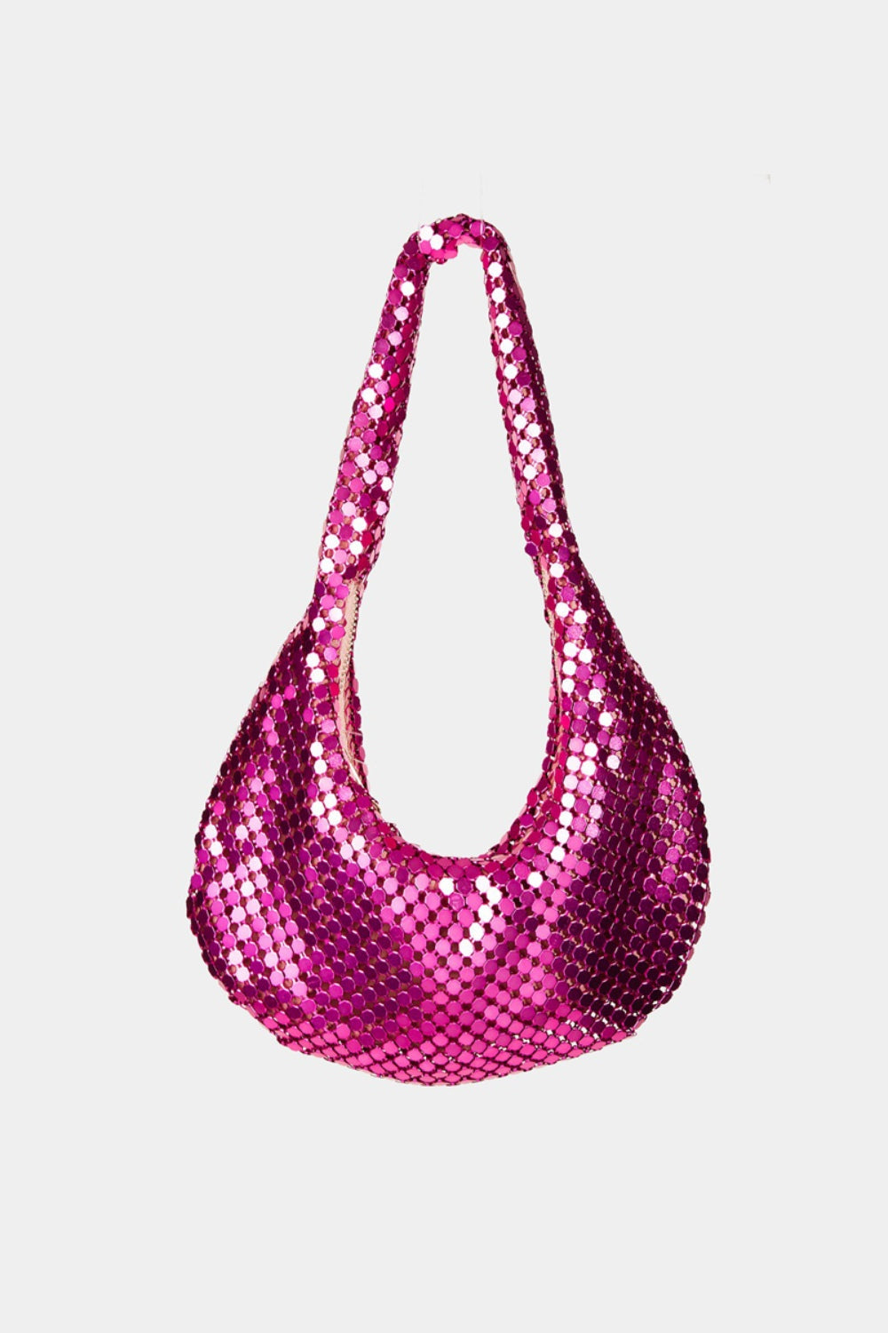 Medium Sequin Disc Handbag - Pink / One Size