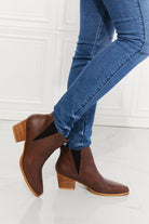 MMShoes Back At It Point Toe Bootie in Chocolate - Chocolate / 6