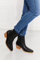 MMShoes Love the Journey Stacked Heel Chelsea Boot in Black - Black / 6