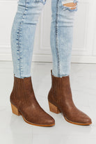 MMShoes Love the Journey Stacked Heel Chelsea Boot in Chestnut - Brown / 6