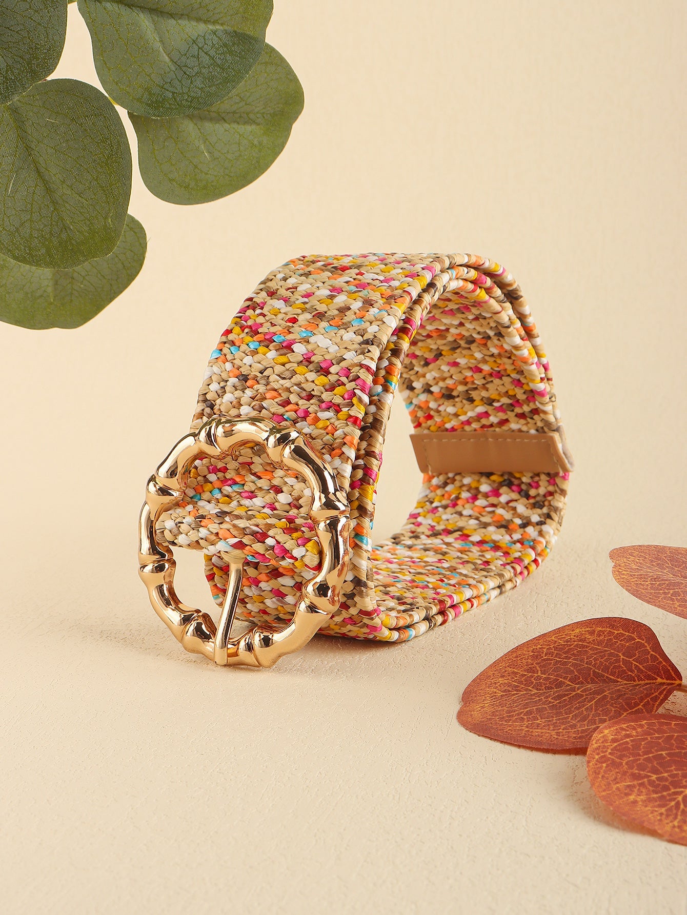 Multicolored Wide Belt - Multicolor / One Size