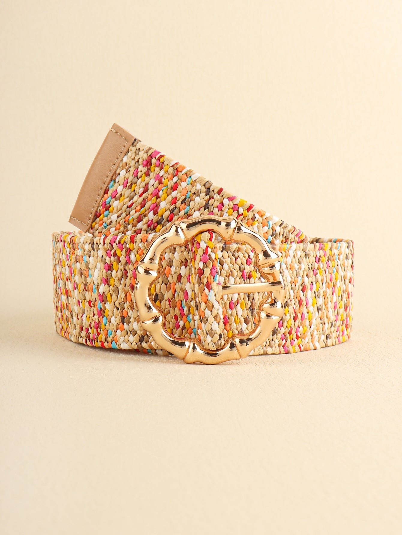 Multicolored Wide Belt - Multicolor / One Size