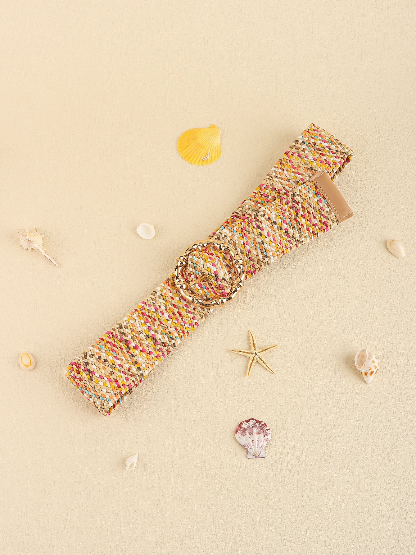 Multicolored Wide Belt - Multicolor / One Size