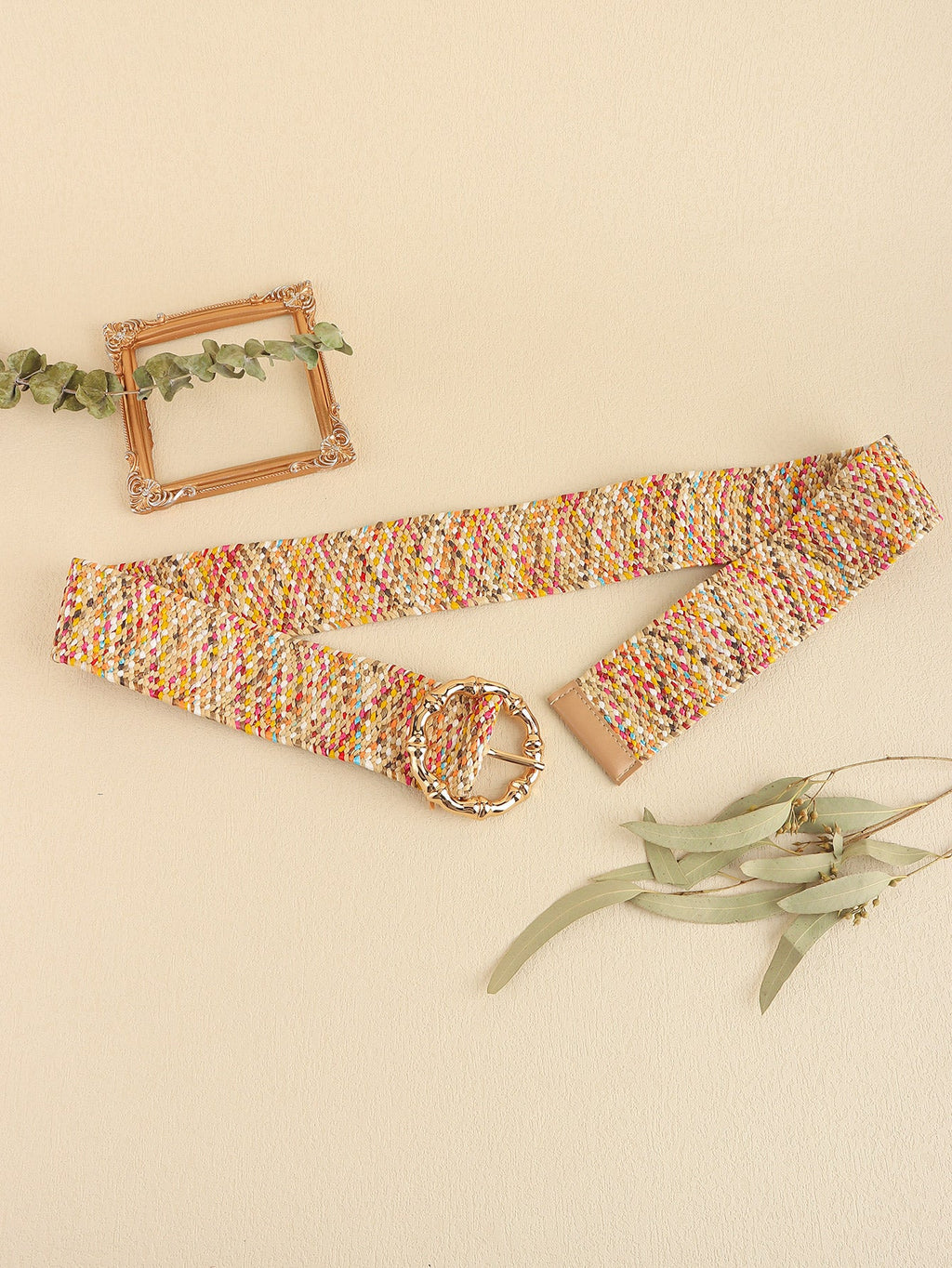 Multicolored Wide Belt - Multicolor / One Size