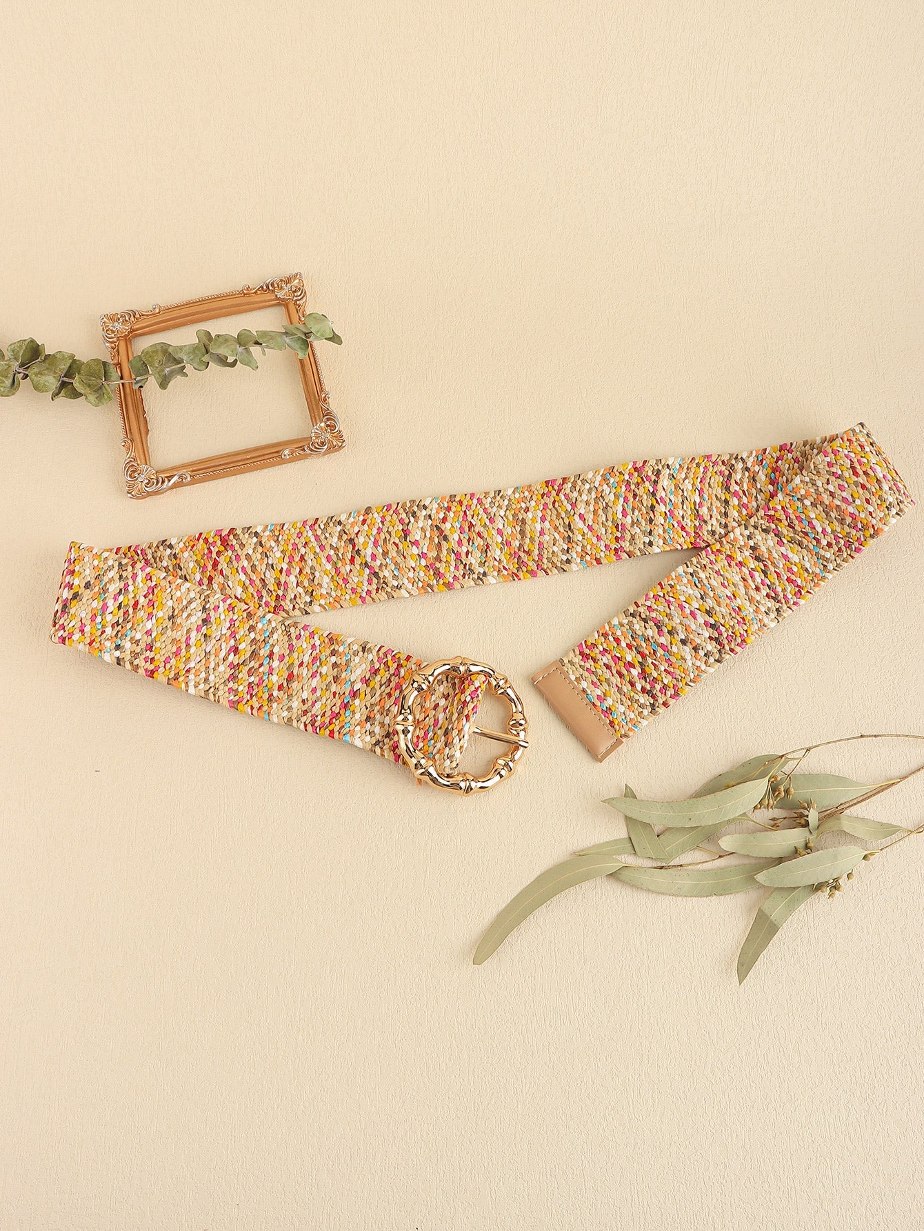Multicolored Wide Belt - Multicolor / One Size