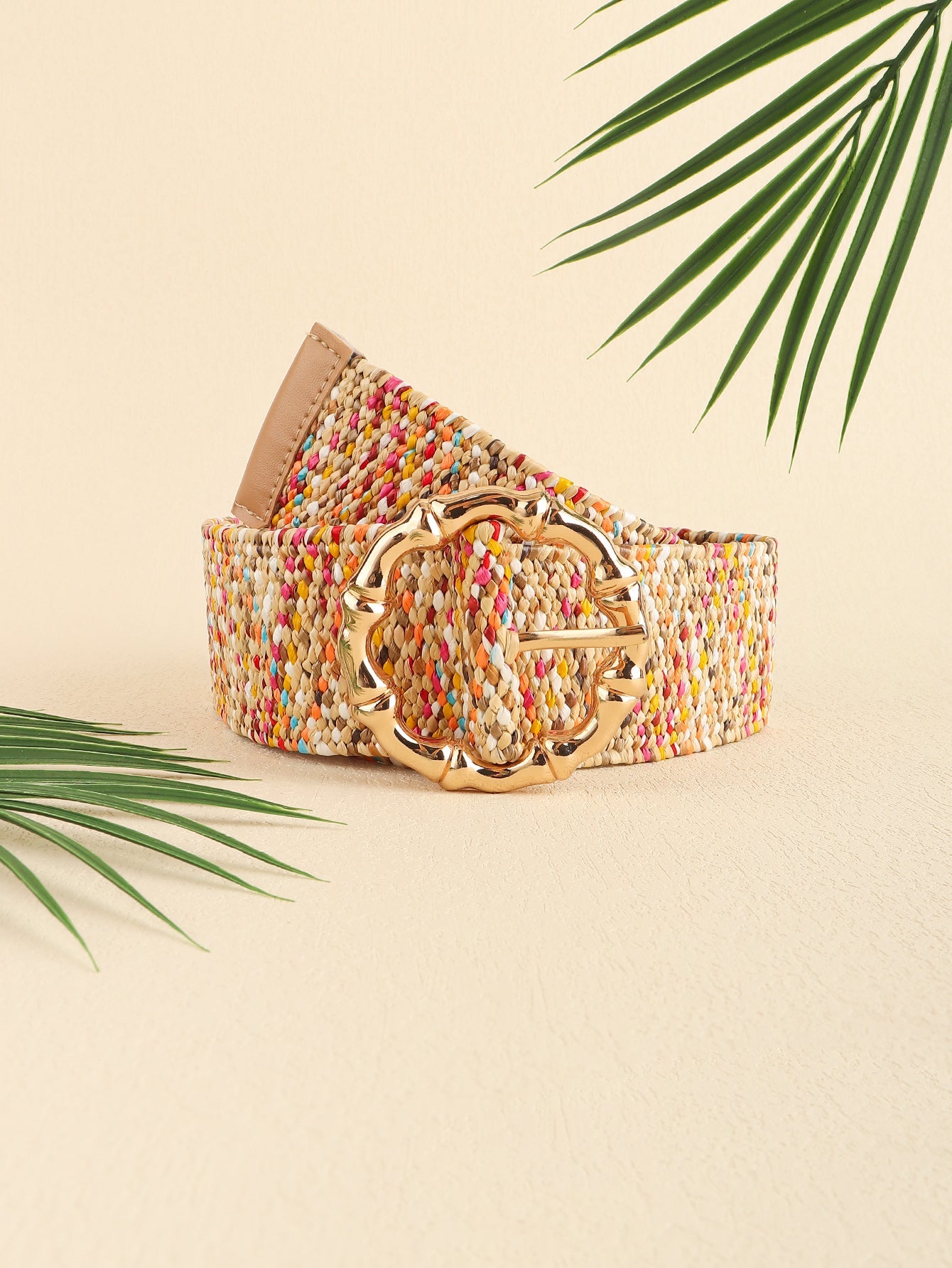 Multicolored Wide Belt - Multicolor / One Size