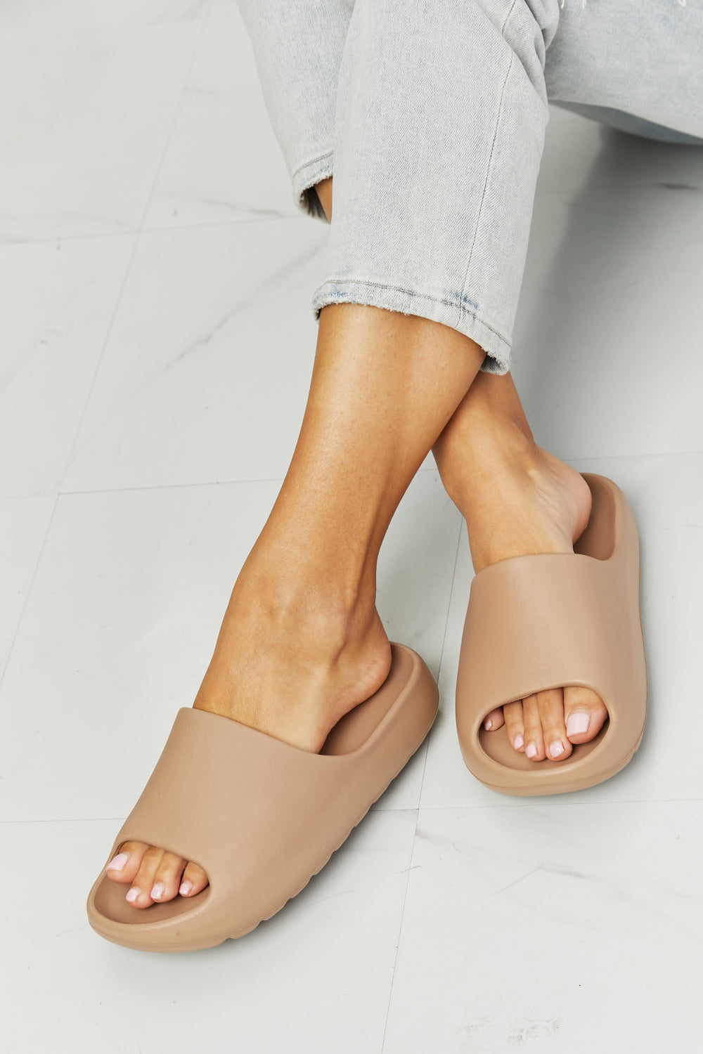 NOOK JOI In My Comfort Zone Slides in Beige - Tan / 6