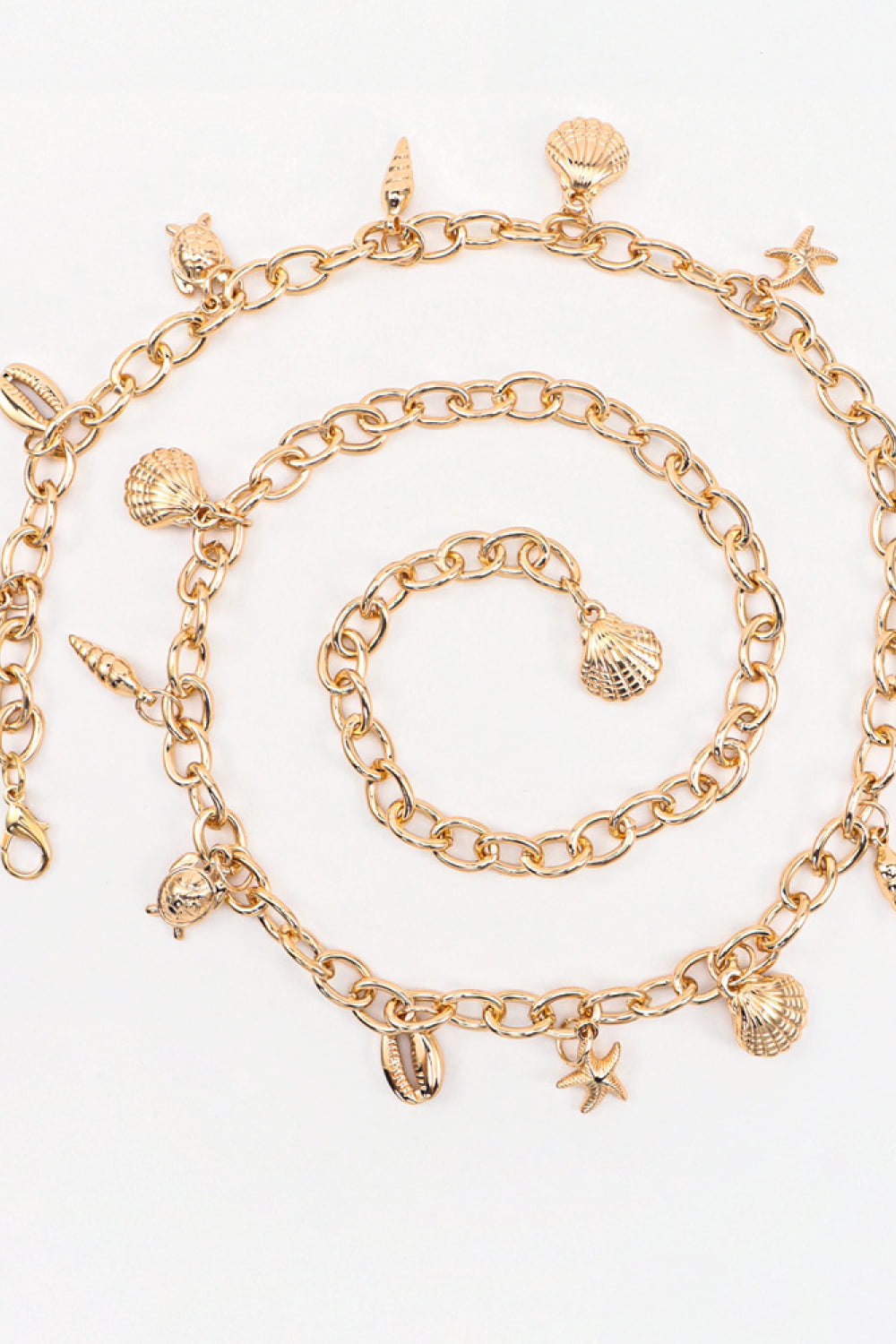 Ocean Element Charm Chain Belt - Gold / One Size
