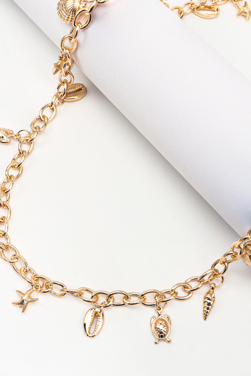 Ocean Element Charm Chain Belt - Gold / One Size