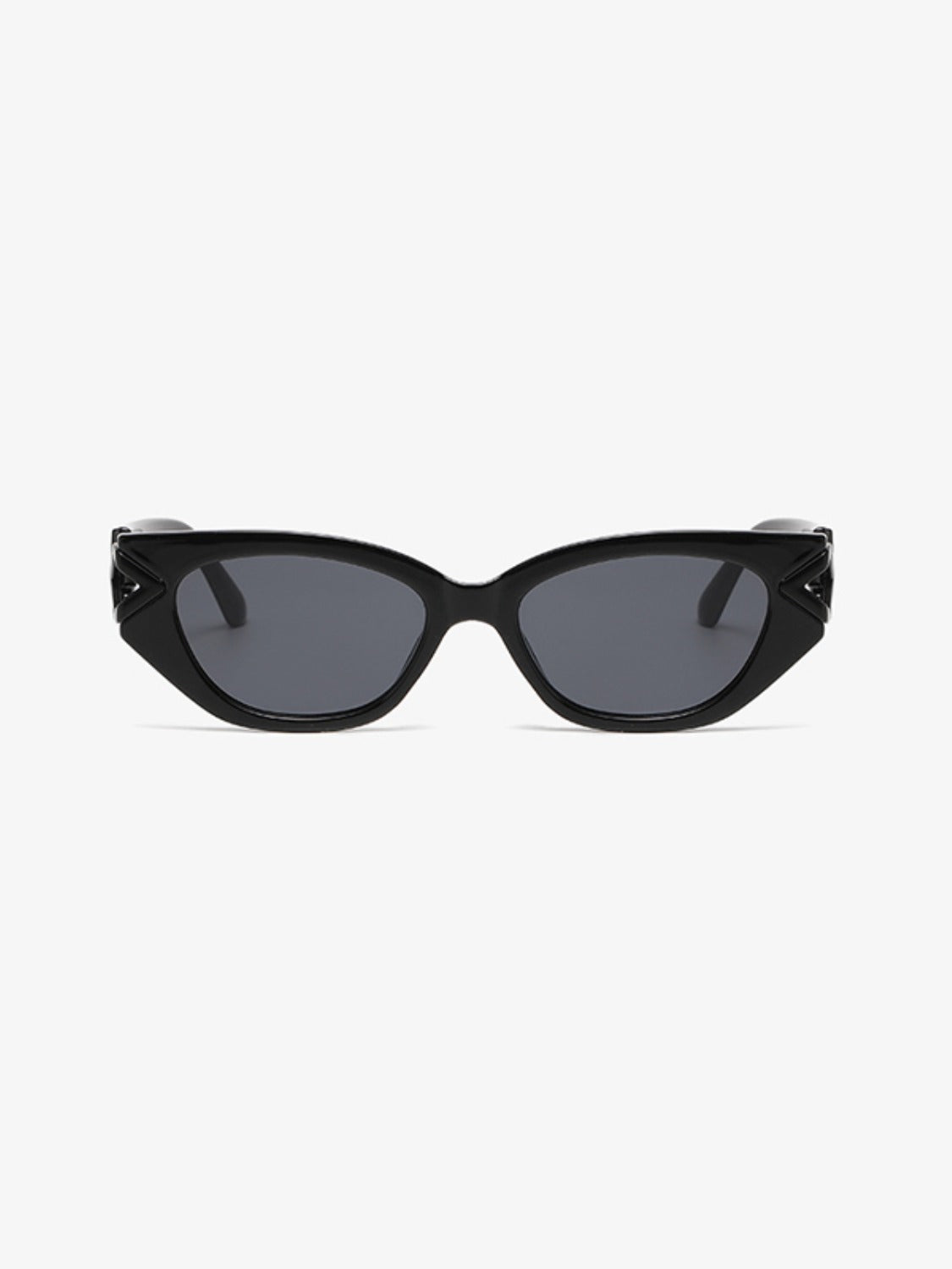 Polycarbonate Frame Cat-Eye Sunglasses - Black / One Size