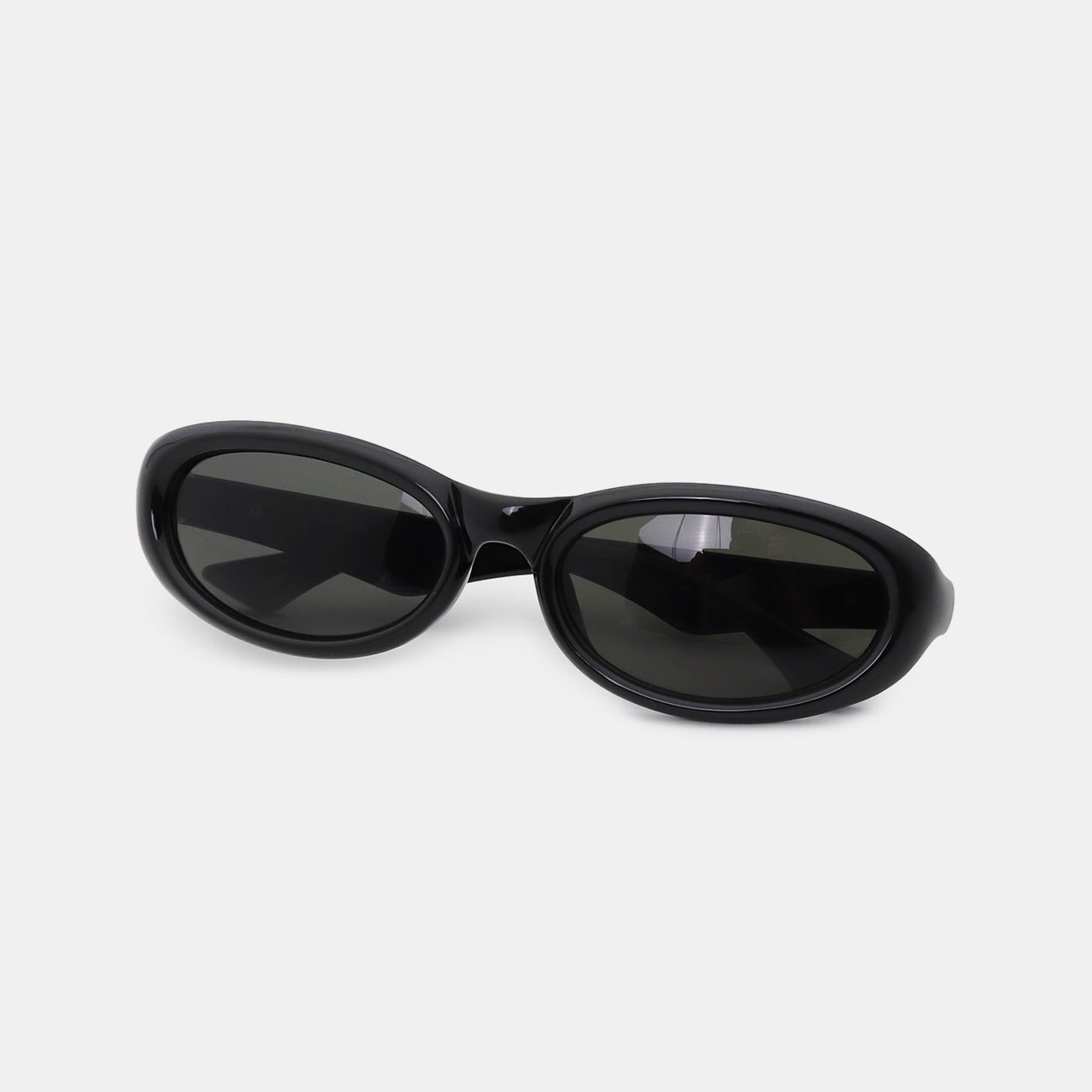 Polycarbonate Frame Cat Eye Sunglasses - Black / One Size