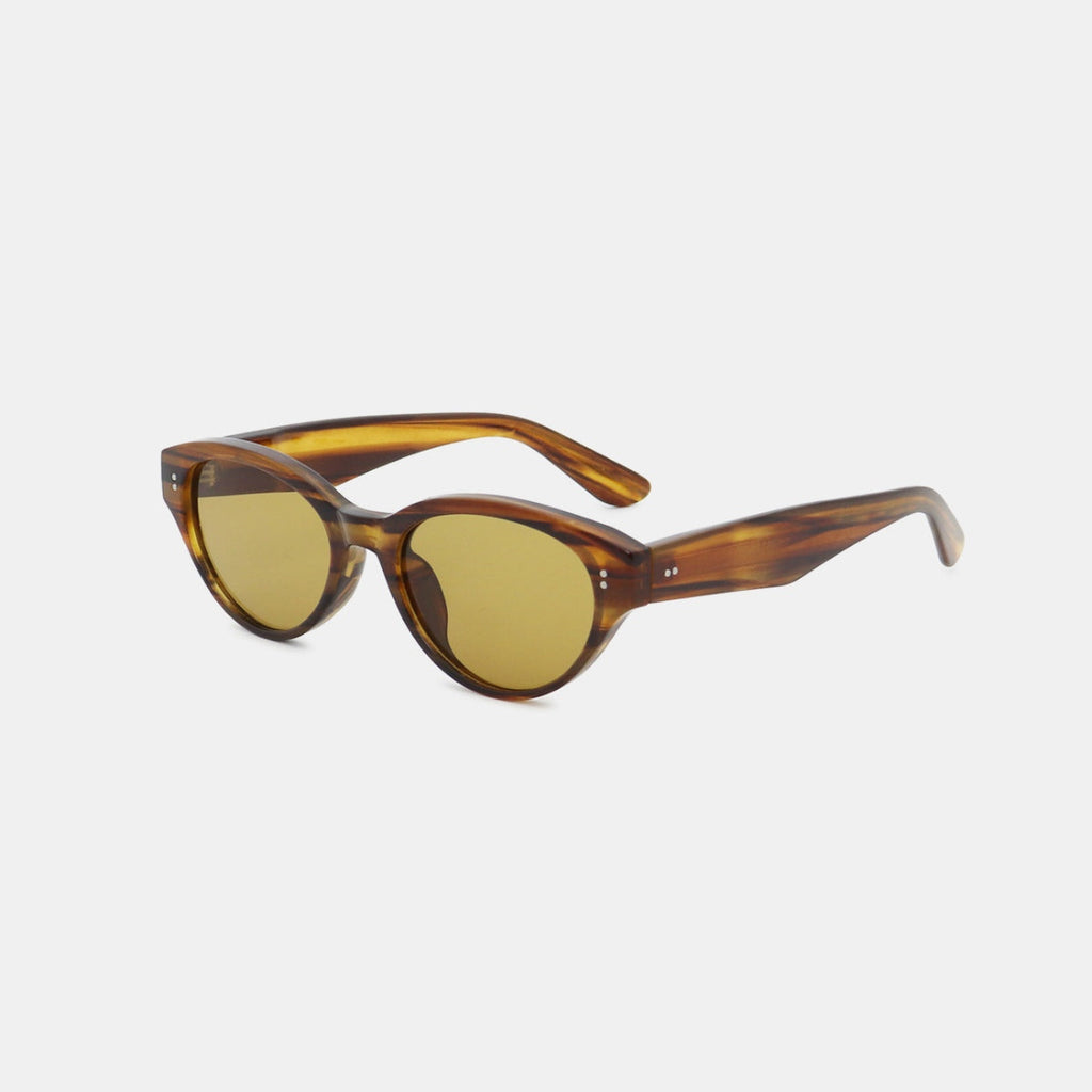 Polycarbonate Frame Cat-Eye Sunglasses - Brown / One Size