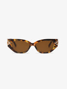 Polycarbonate Frame Cat-Eye Sunglasses - Brown / One Size