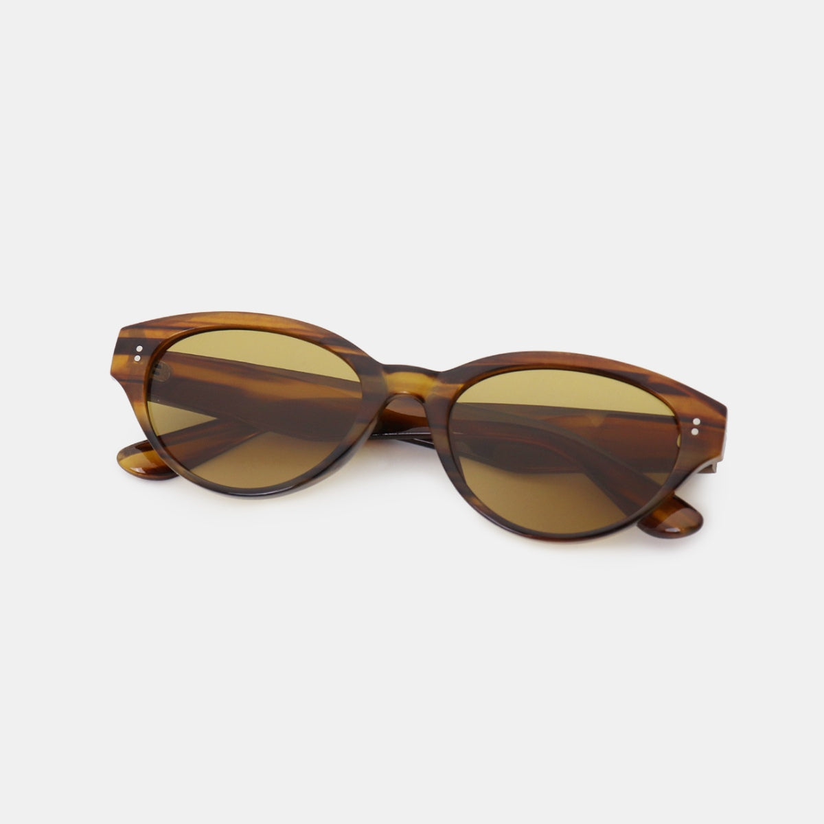 Polycarbonate Frame Cat-Eye Sunglasses - Brown / One Size