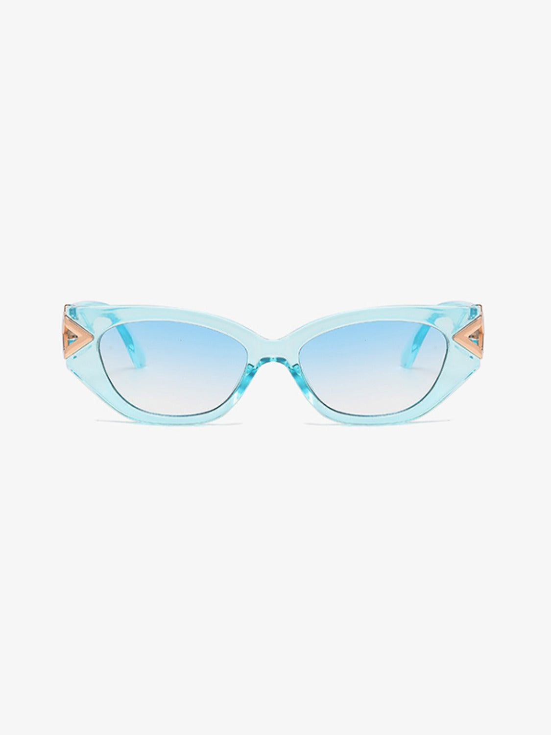 Polycarbonate Frame Cat-Eye Sunglasses - Mint Blue / One Size