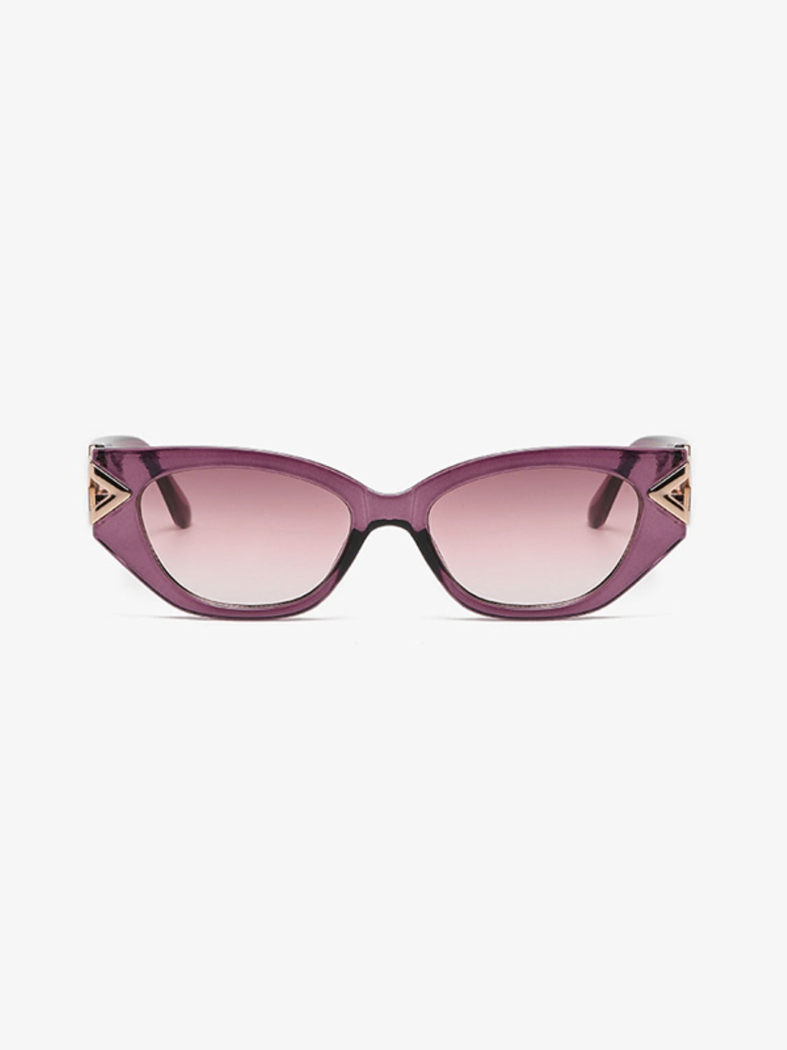 Polycarbonate Frame Cat-Eye Sunglasses - Red-Violet / One Size