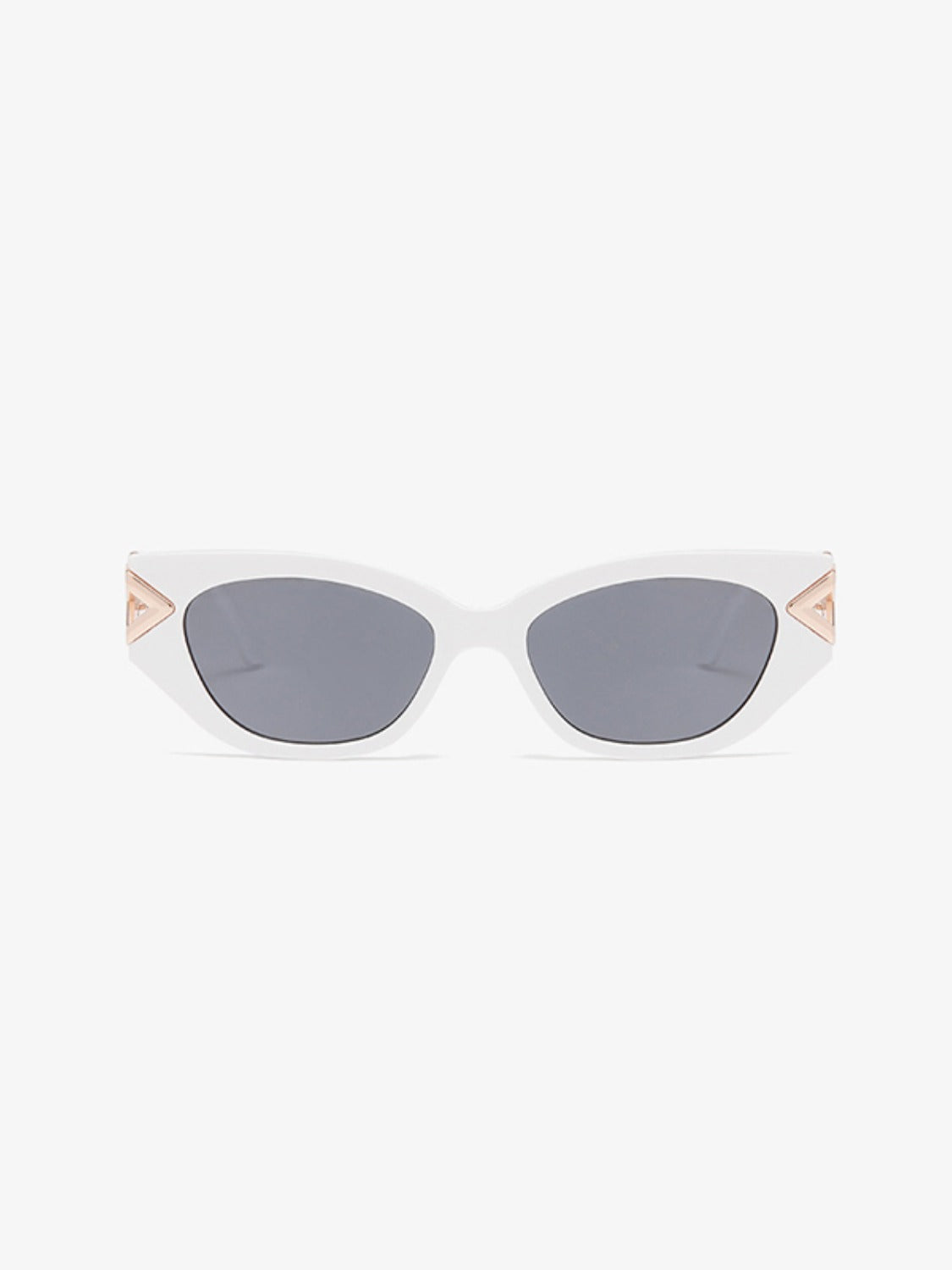 Polycarbonate Frame Cat-Eye Sunglasses - White / One Size