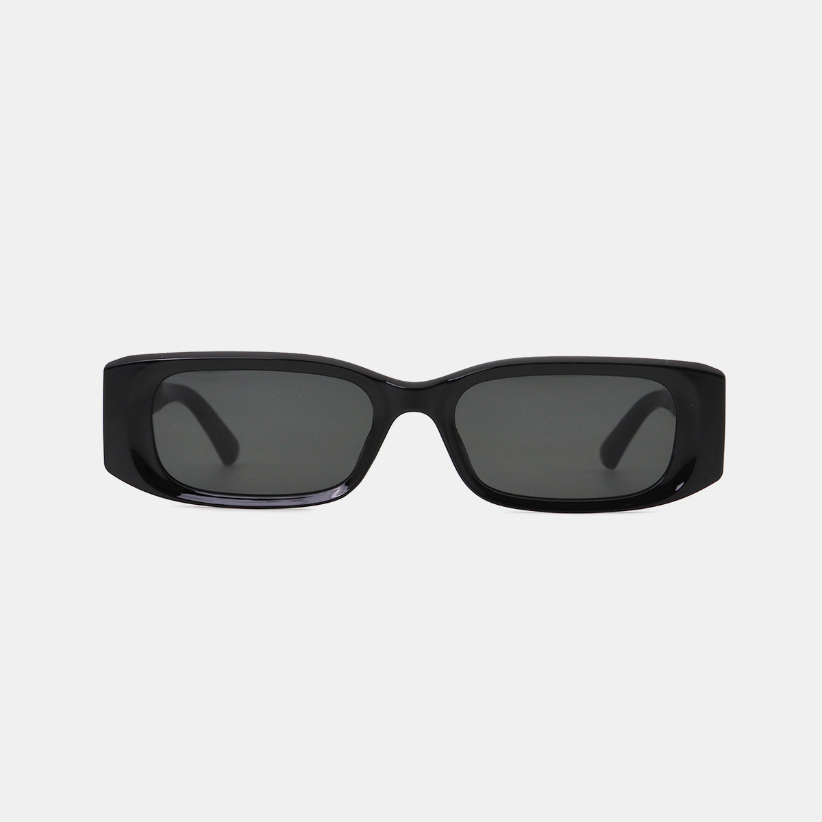 Polycarbonate Frame Rectangle Sunglasses - Black / One Size