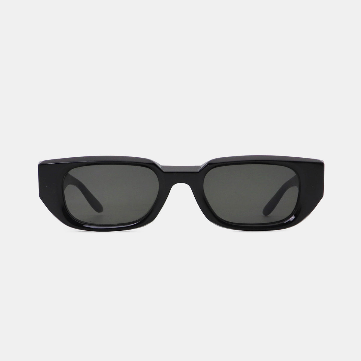 Polycarbonate Frame Rectangle Sunglasses - Black / One Size