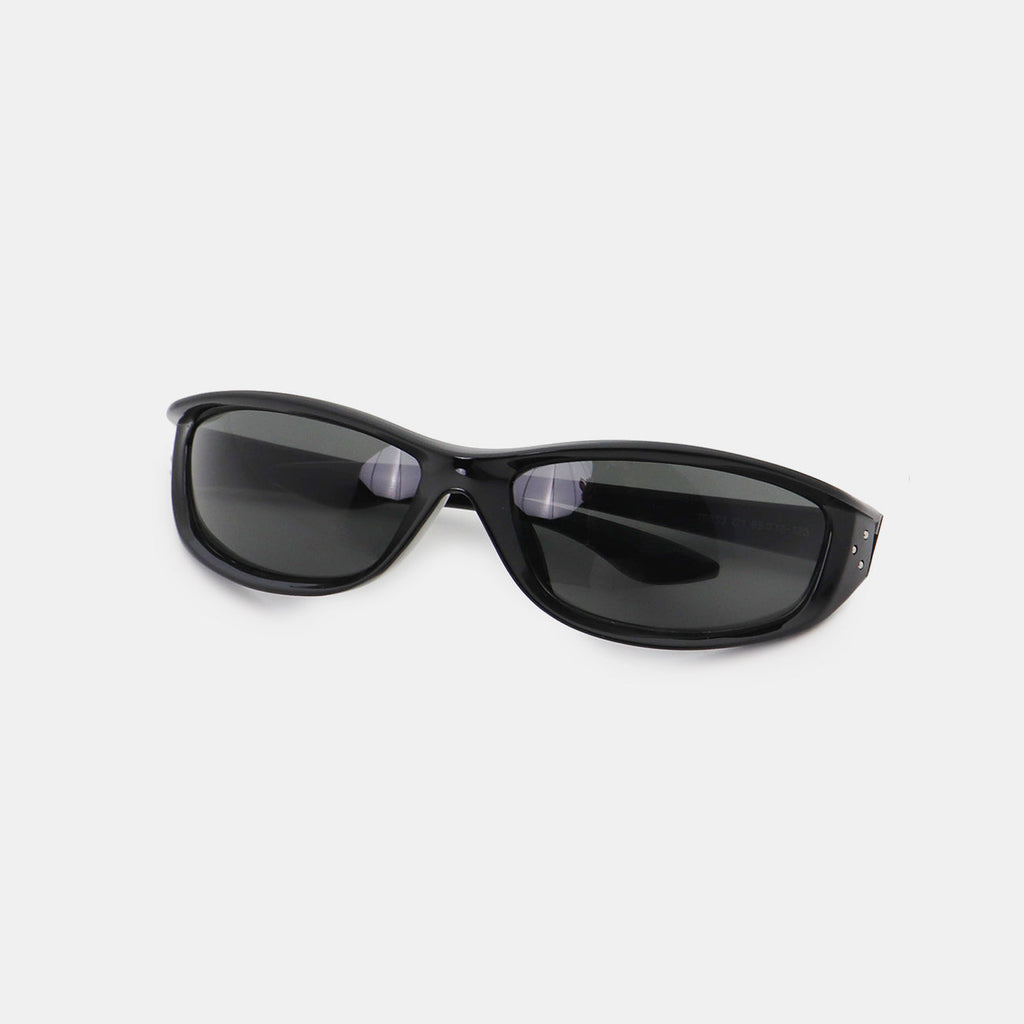 Polycarbonate Frame Rectangle Sunglasses - Black / One Size