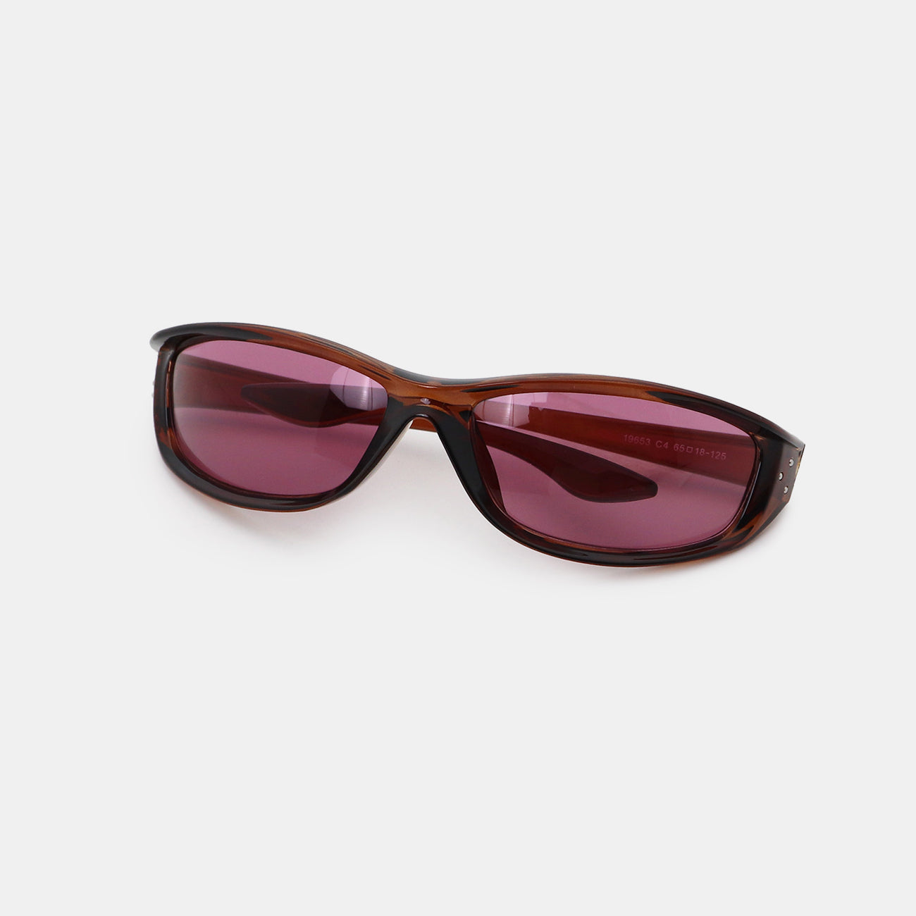 Polycarbonate Frame Rectangle Sunglasses - Brown / One Size