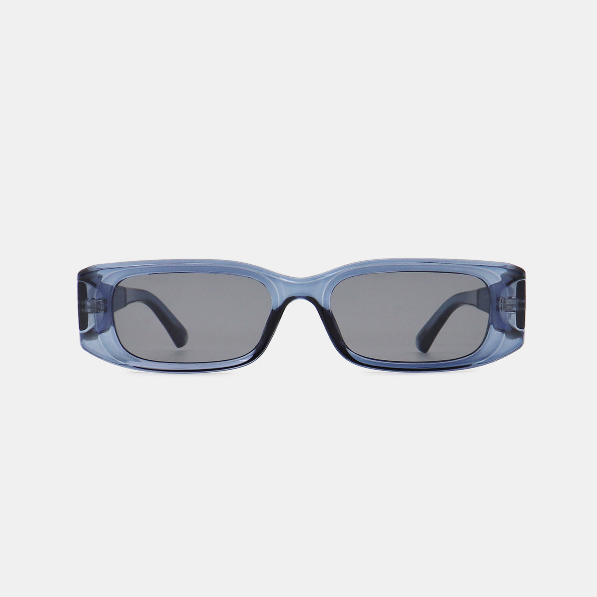 Polycarbonate Frame Rectangle Sunglasses - Dusty Blue / One Size