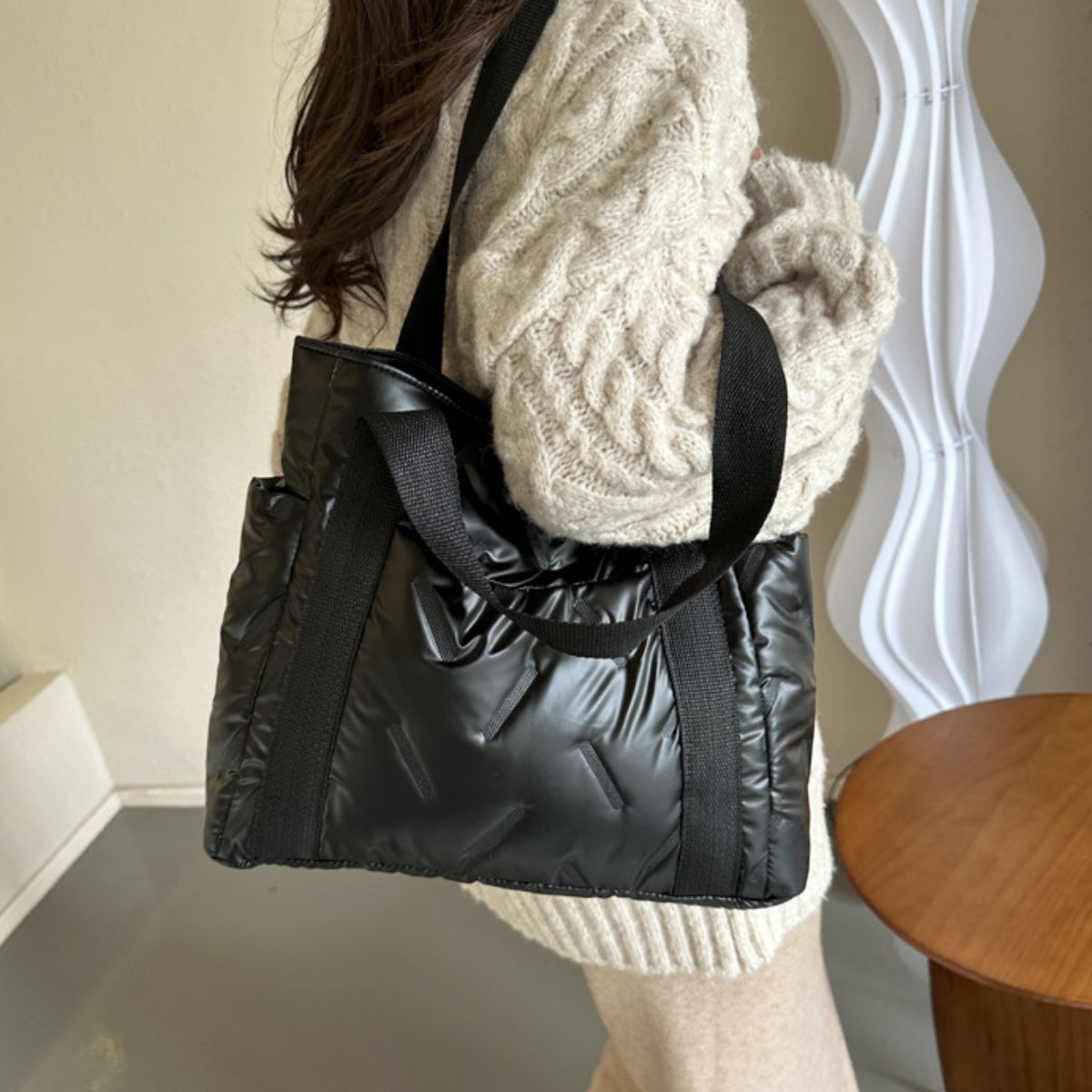 Polyester Tote Bag with Zipper