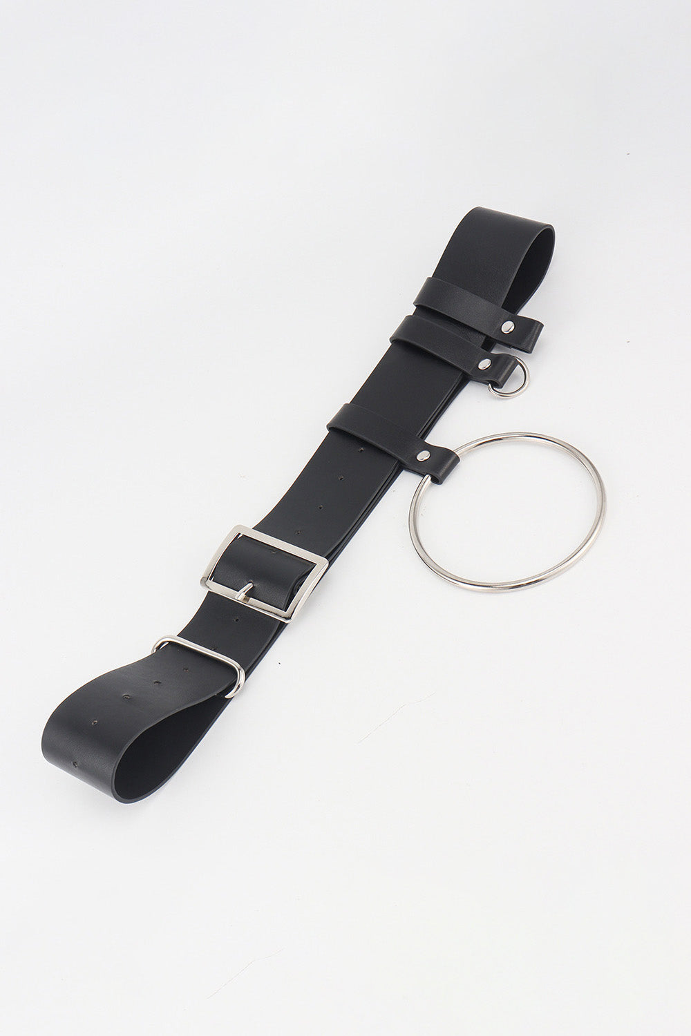 PU Belt with Chain - Black / One Size