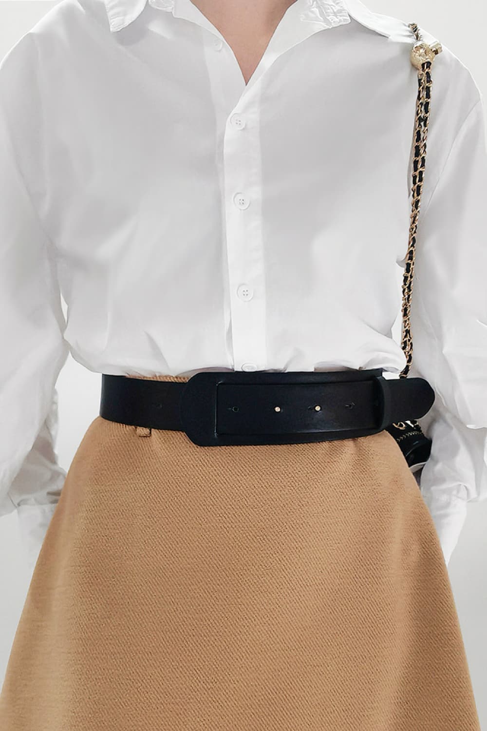PU Leather Belt - Black / One Size