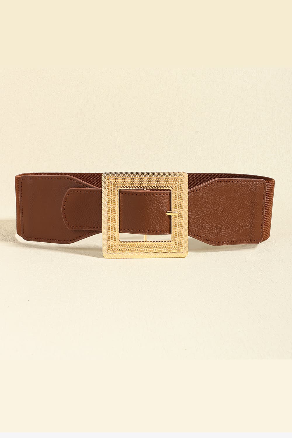 PU Leather Belt - Brown / One Size