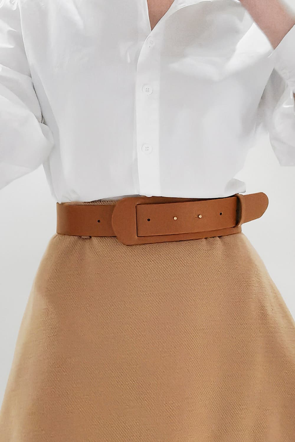 PU Leather Belt - Caramel / One Size