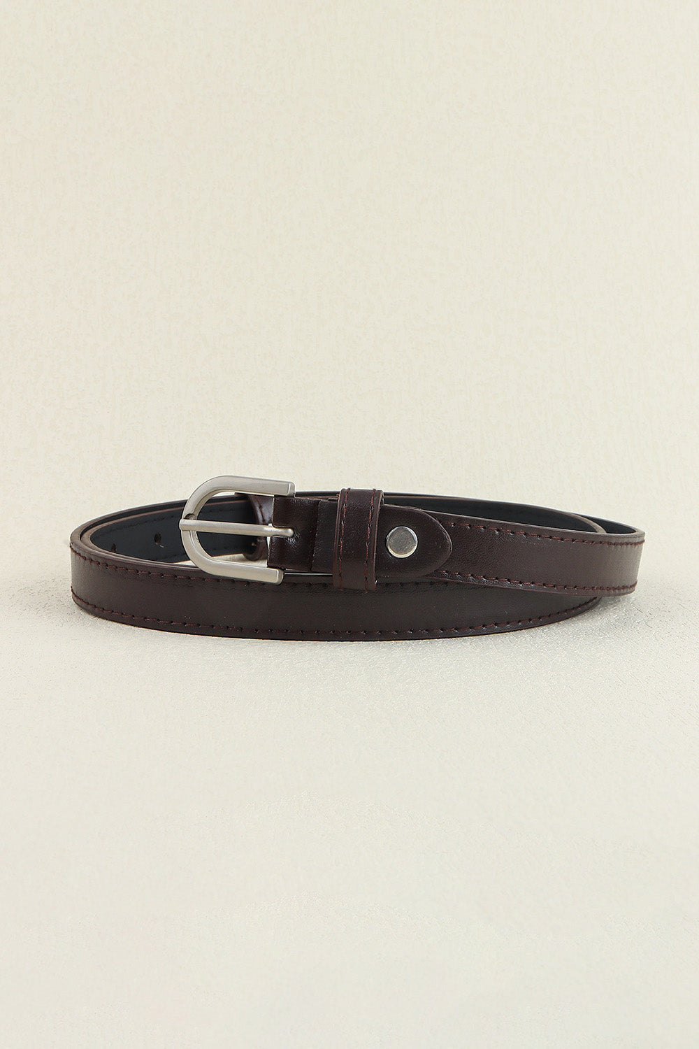 PU Leather Belt - Chocolate / One Size