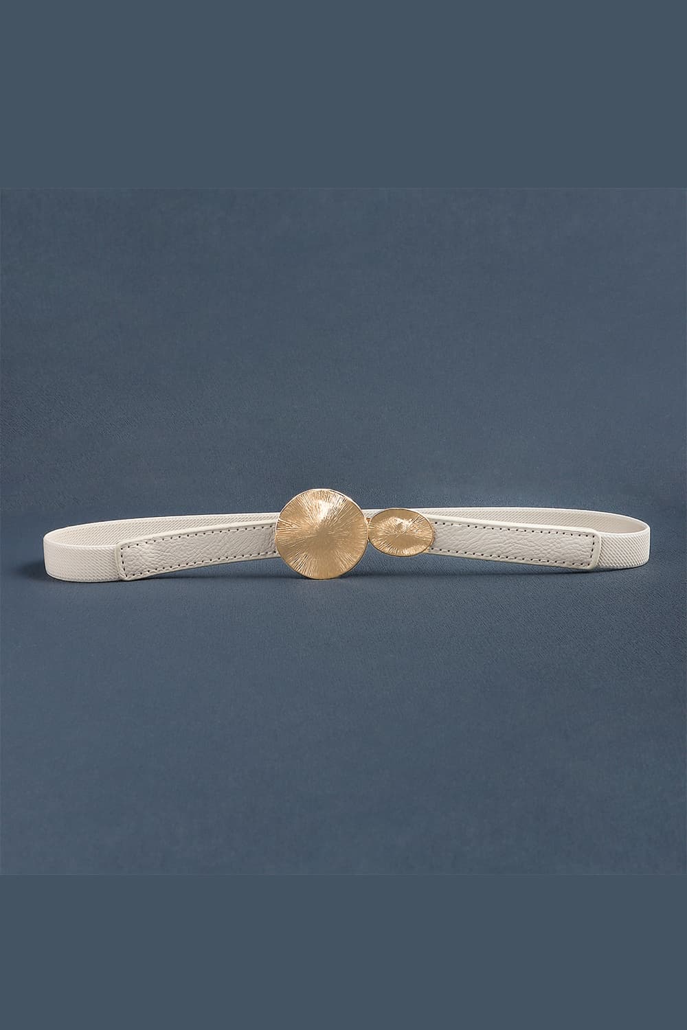 PU Leather Belt - Ivory / One Size