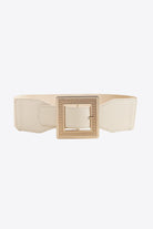 PU Leather Belt - Ivory / One Size