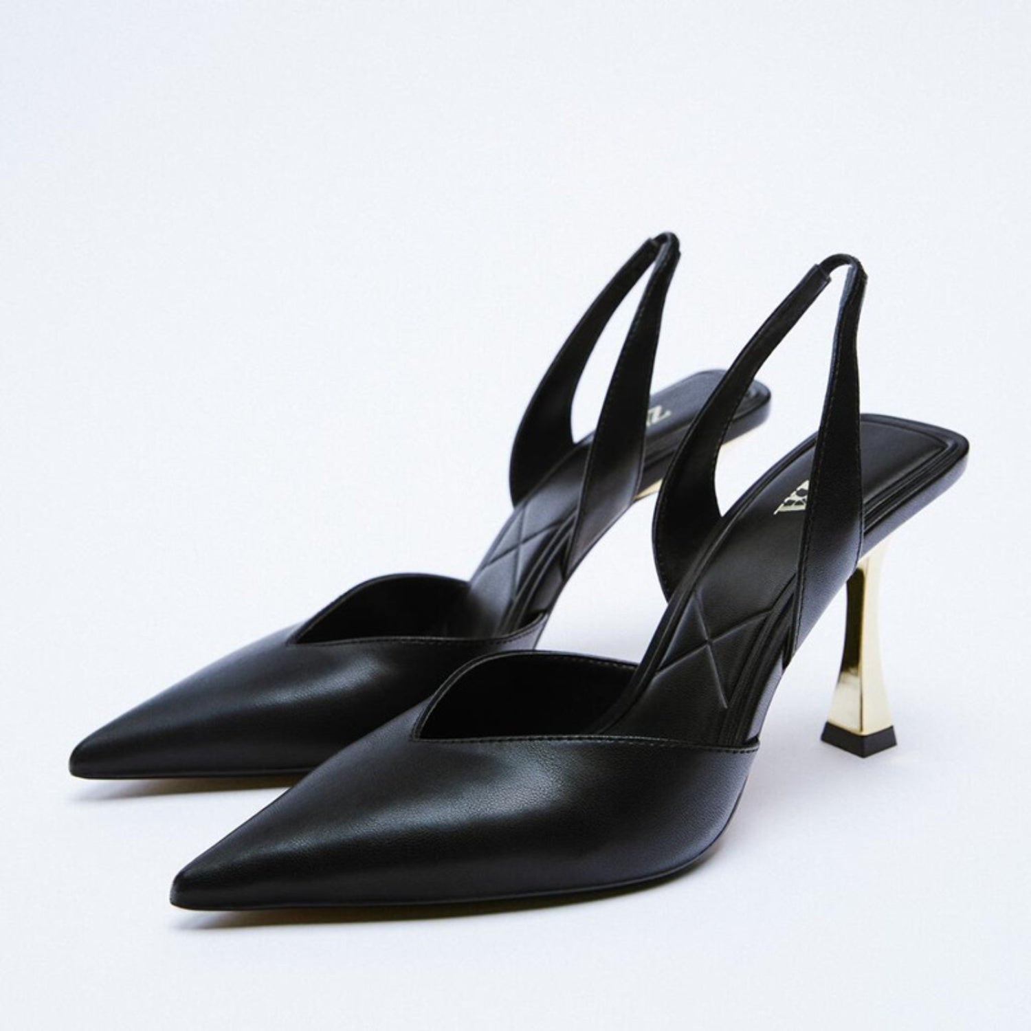 PU Leather Point Toe Stiletto Heel Pumps - Black / 36(US5)