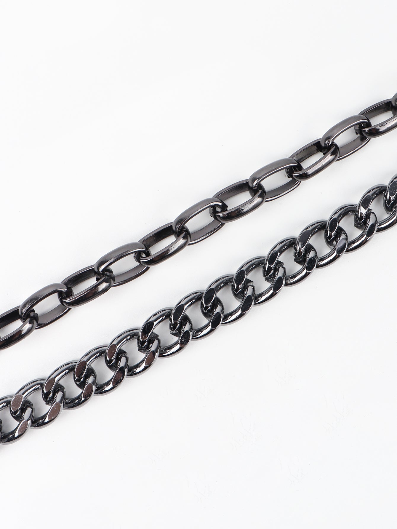 Punk Aluminium Chain Belt - Black / One Size