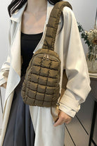 Quilted Nylon Crossbody Bag