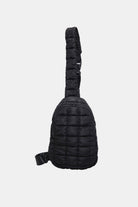 Quilted Nylon Crossbody Bag - Black / One Size