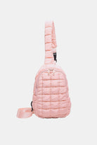 Quilted Nylon Crossbody Bag - Blush Pink / One Size