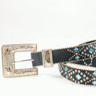 Rhinestone PU Leather Belt